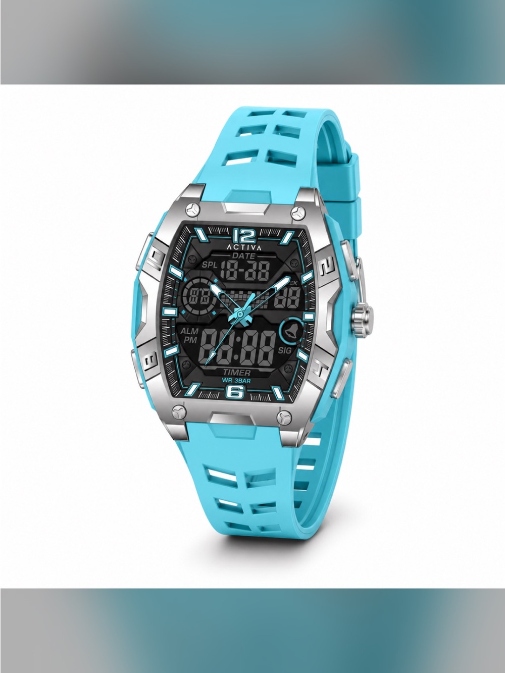 Activa X Invicta
Digital Men's Watch - 50mm, Light Blue (ACW8131-002)